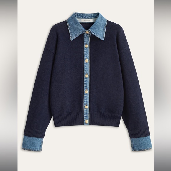 Sweaters - NWT Commense Denim Buttoned Sweater